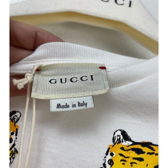 NWT Gucci KIds GG winged tiger t-shirt in white Size 4 - Picture 8 of 10